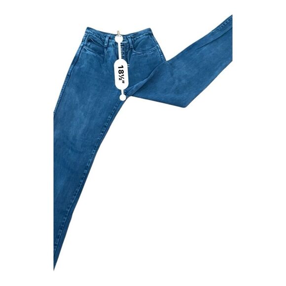 Vintage Rio By Stephen Mardon High Rise Dark Blue Wash Denim Tapered Leg Jeans - Picture 7 of 8